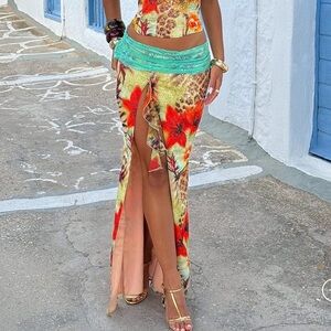 Outcast Minori Maxi Skirt Tigerlily (S, NWT)